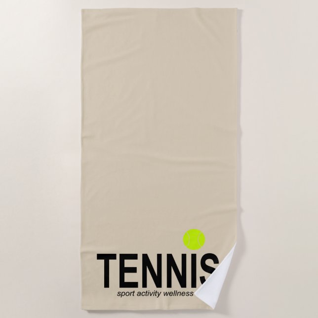 Tennis Beach Towel (Front)