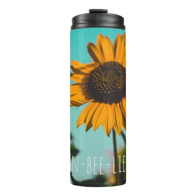 Tennis Bee Sunflower Thermal Tumbler (Front)