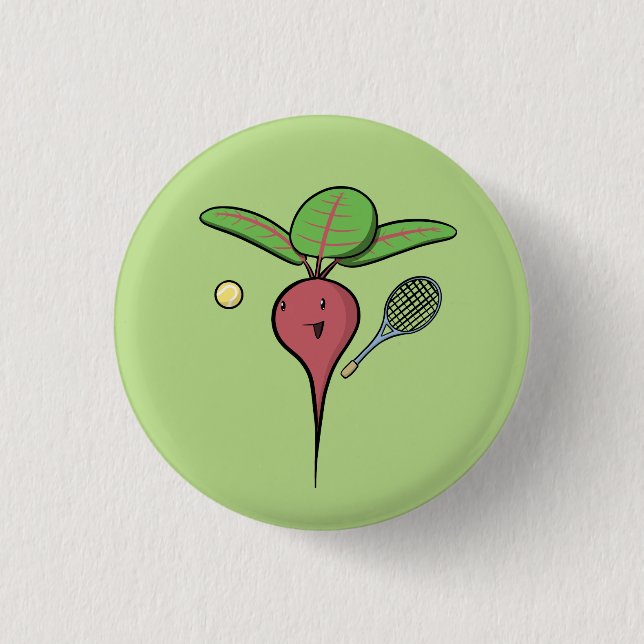 Tennis Beet 3 Cm Round Badge (Front)