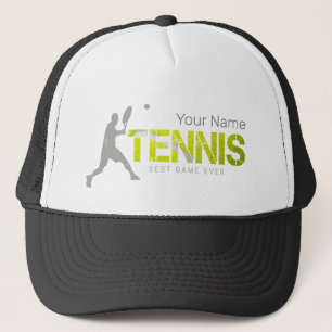 Tennis Best Game Ever Vintage Sport Coach Design Trucker Hat