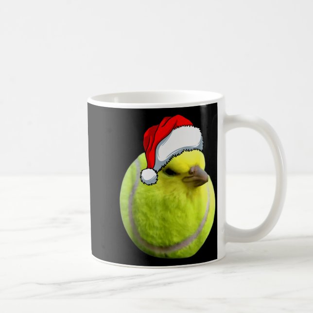 Tennis Bird Ball Meme Christmas Pajamas Funny Meme Coffee Mug (Right)