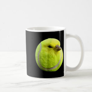 Tennis Bird Meme Round Budgie Tennis Ball  Coffee Mug