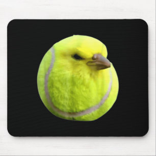 Tennis Bird Meme Round Budgie Tennis Ball  Mouse Pad