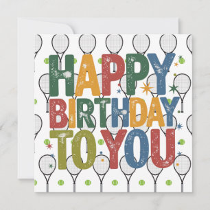 Tennis  Birthday  Card