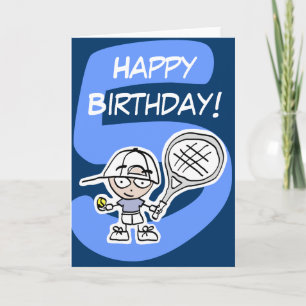 Tennis Birthday Card for boy