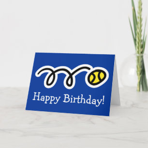 Tennis Birthday card for men women & kids