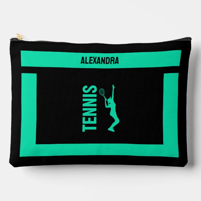 Tennis Birthday Gift, Tennis Player Girl,  Accessory Pouch (Front)