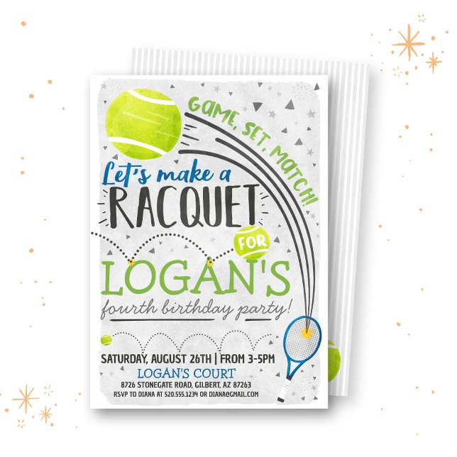 Tennis Birthday Invitation (Creator Uploaded)