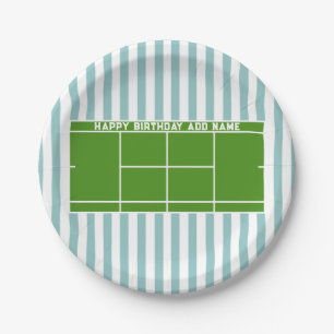 Tennis Birthday Paper Plate