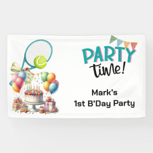 Tennis Birthday Party for Tennis Player Banner