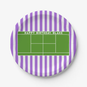 Tennis Birthday Party Paper Plate