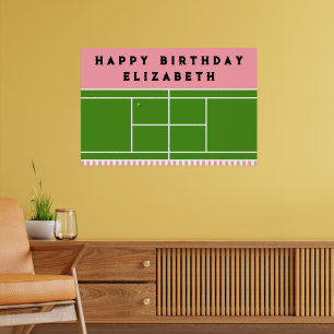 Tennis Birthday Party Poster