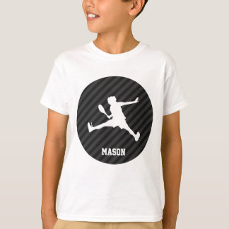 Tennis; Black & Dark Grey Stripes T-Shirt