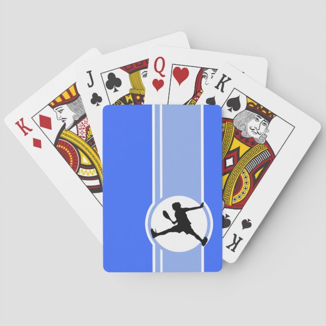Tennis; Blue Playing Cards (Back)