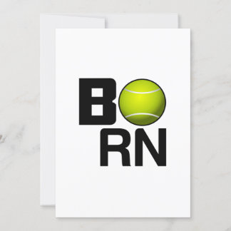 TENNIS BORN FUNNY INVITATION