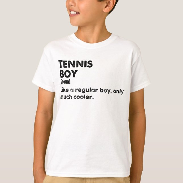 Tennis Boy Funny Definition Tennis Lover T-Shirt (Front)