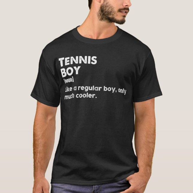 Tennis Boy Funny Definition Tennis Lover T-Shirt (Front)