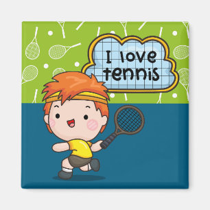 Tennis Boy is playing Tennis Magnet