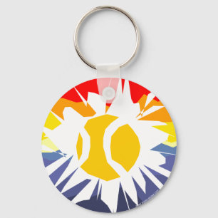 Tennis Break Out Key Ring