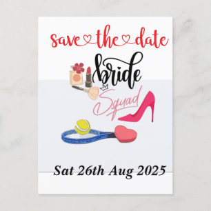 Tennis Bride squad Party Bachelorette  Postcard