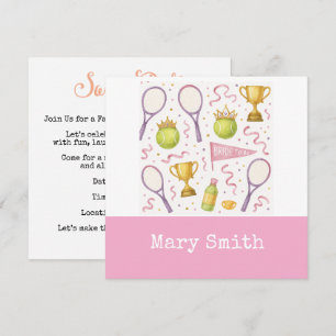 Tennis Bride to be Bachelorette Party  Save The Date
