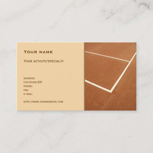 "Tennis" business card (Front)