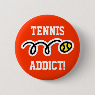 Tennis button for players and fans Tennis Addict