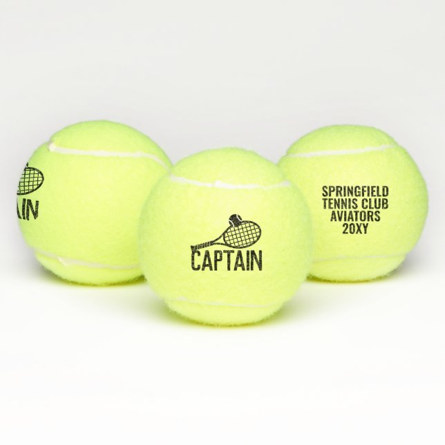 Tennis Captain Personalised Keepsake Tennis Balls (Multi)