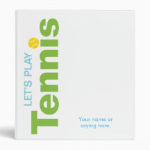 Tennis Captain's Binder