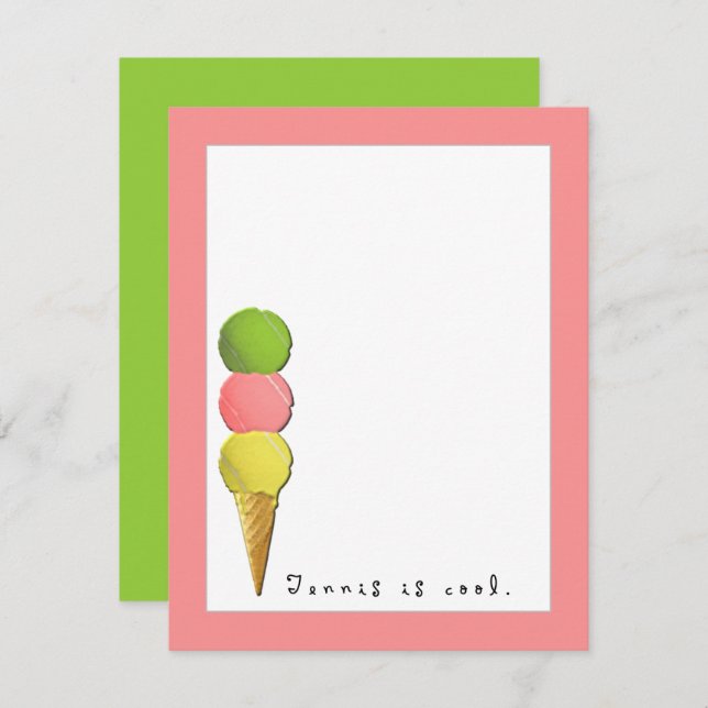 Tennis Card (Front/Back)