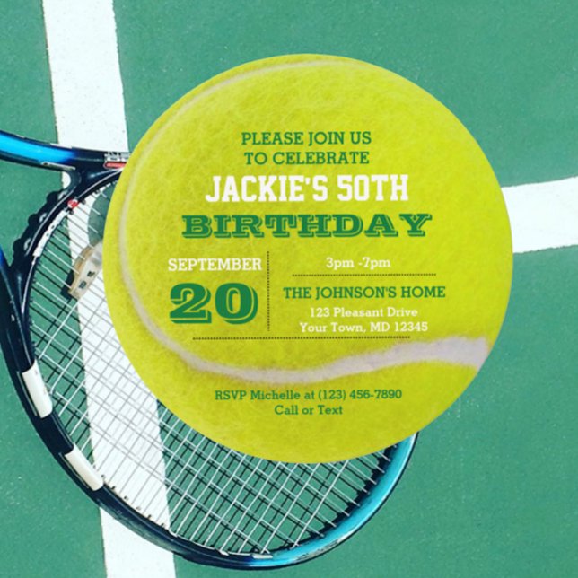 Tennis Celebration Invitation (Creator Uploaded)