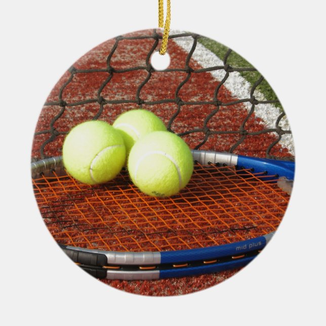 Tennis Ceramic Tree Decoration (Front)
