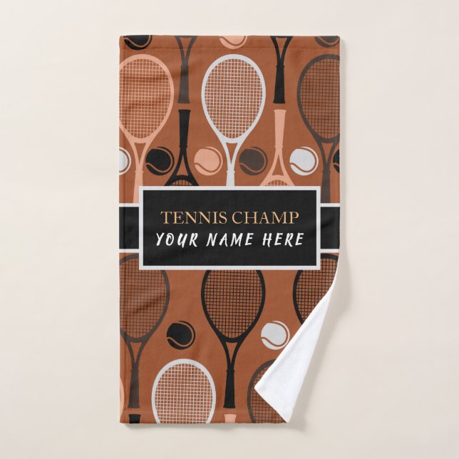 Tennis Champ Your Player Name Funny Personalised Hand Towel (Hand Towel)