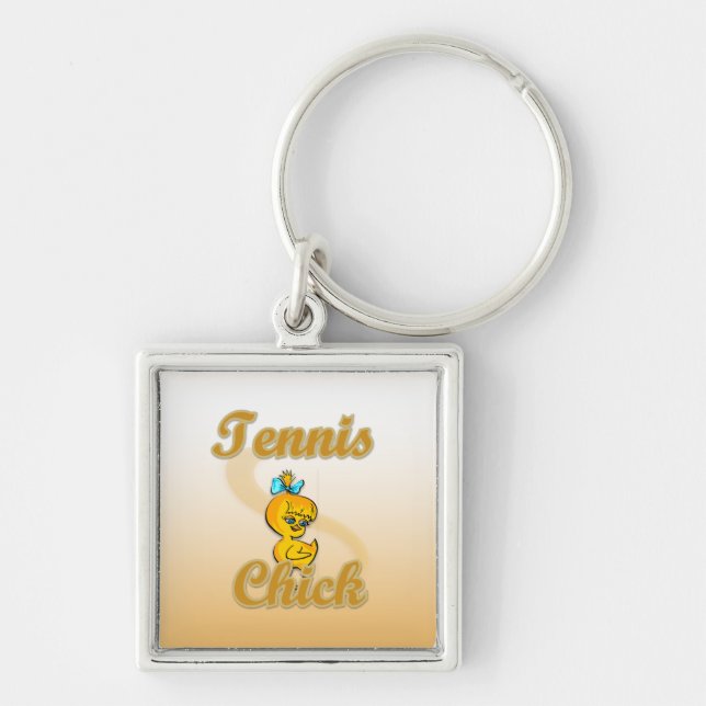 Tennis  Chick Key Ring (Front)