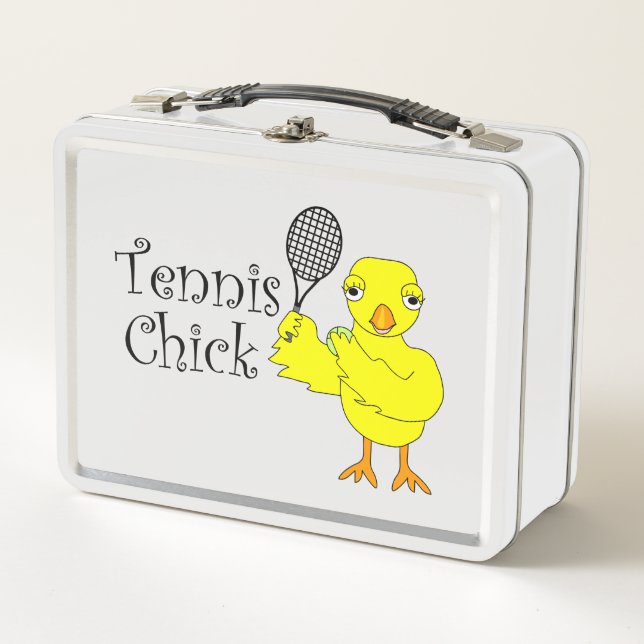 Tennis Chick Pattern  Metal Lunch Box (Front)