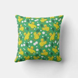 Tennis Chick Pattern  Throw Pillow