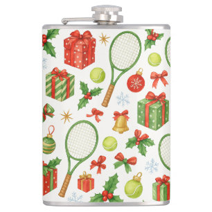 Tennis Christmas ball and racket gifts for Party Hip Flask