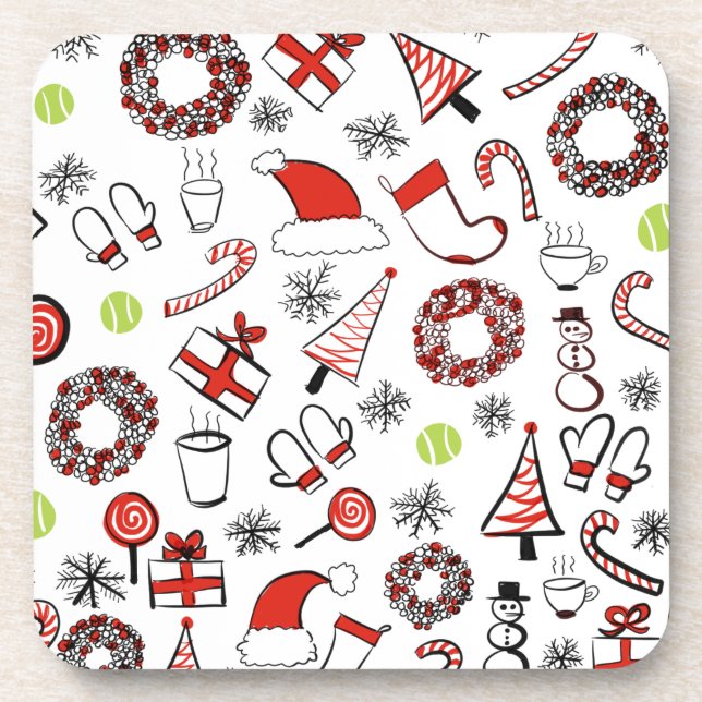 Tennis Christmas Coaster (Front)