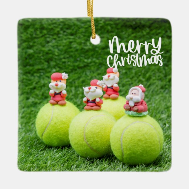 Tennis Christmas gifts for tennis player Ceramic Ornament (Front)