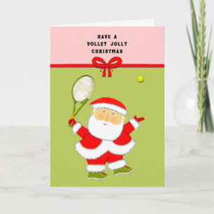 Tennis Christmas Greeting Holiday Card