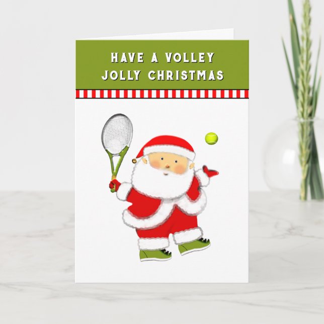Tennis Christmas Holiday Card (Front)