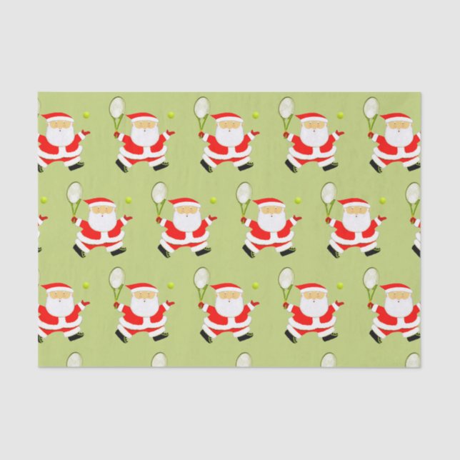 Tennis Christmas Holiday Gift Tissue Paper (Front)