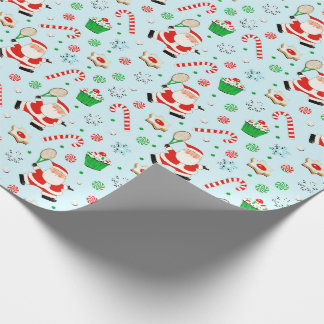 Tennis Christmas Holiday Gift Wrapping Paper