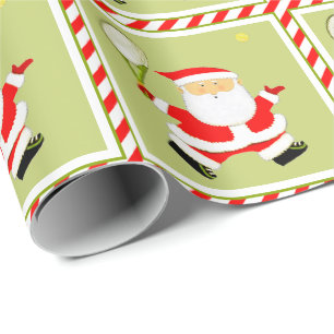 Tennis Christmas Holiday Gift Wrapping Paper