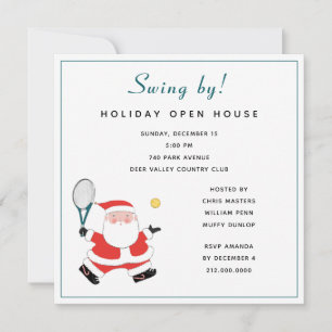 Tennis Christmas Holiday Party Invites