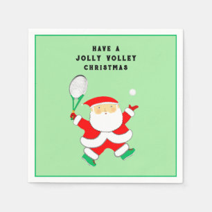 Tennis Christmas Holiday Party Napkin
