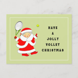 Tennis Christmas Holiday Postcard