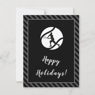 Tennis Christmas Holidays Player Coach Greeting Holiday Card