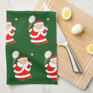 Tennis Christmas Kitchen Towel