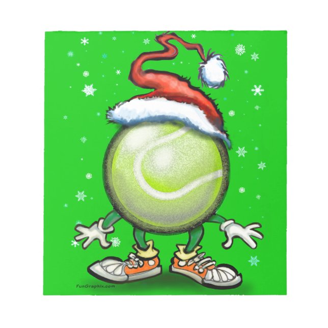 Tennis Christmas Notepad (Front)